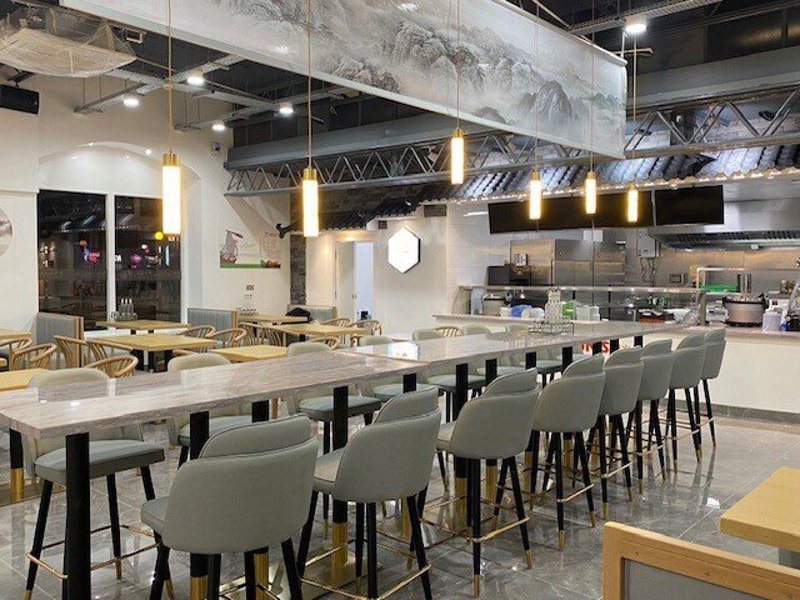 View of a cafe on railway property