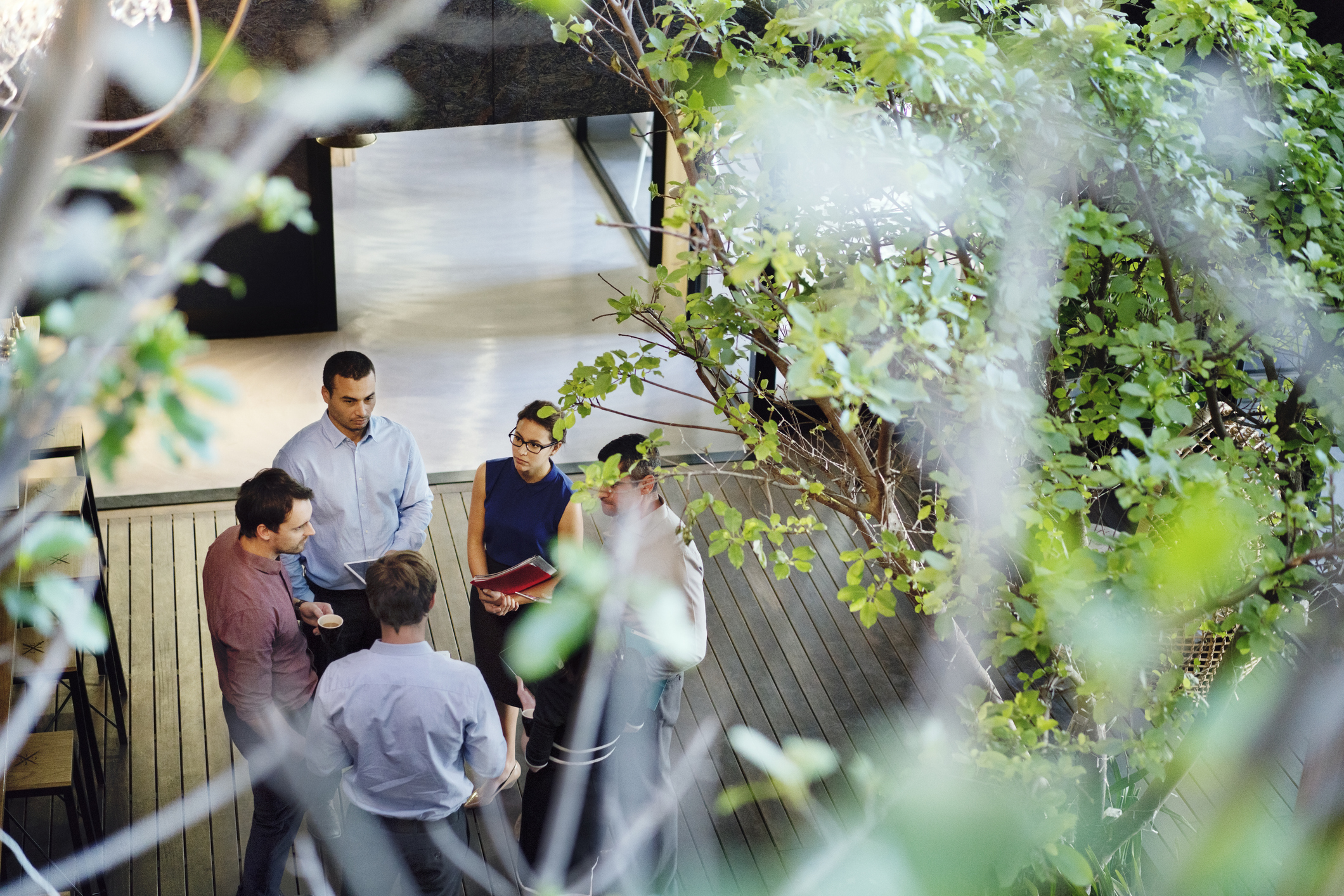 Image of colleagues talking to each other