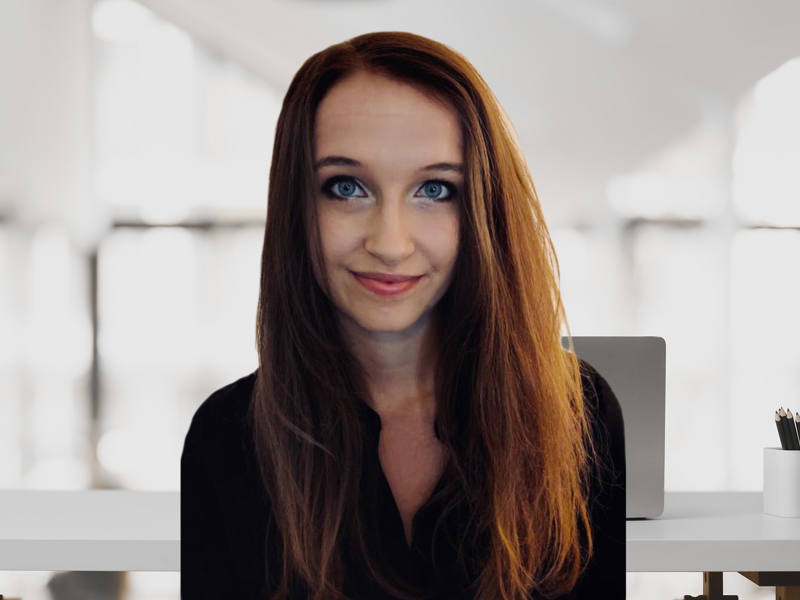 Image of a woman looking at the camera.