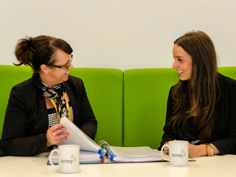 Image of two female Amey employees.