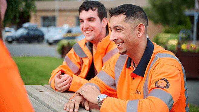 Image of two Amey employees in hi-vis