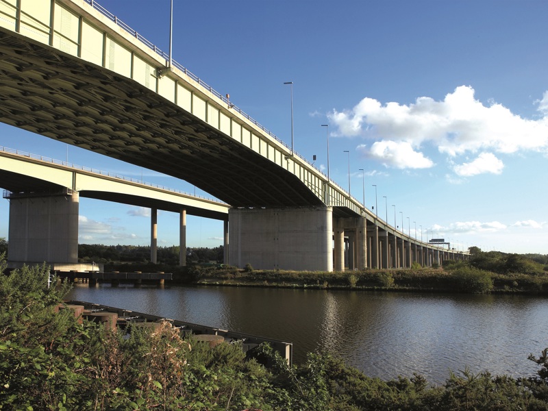 a bridge over a body of water