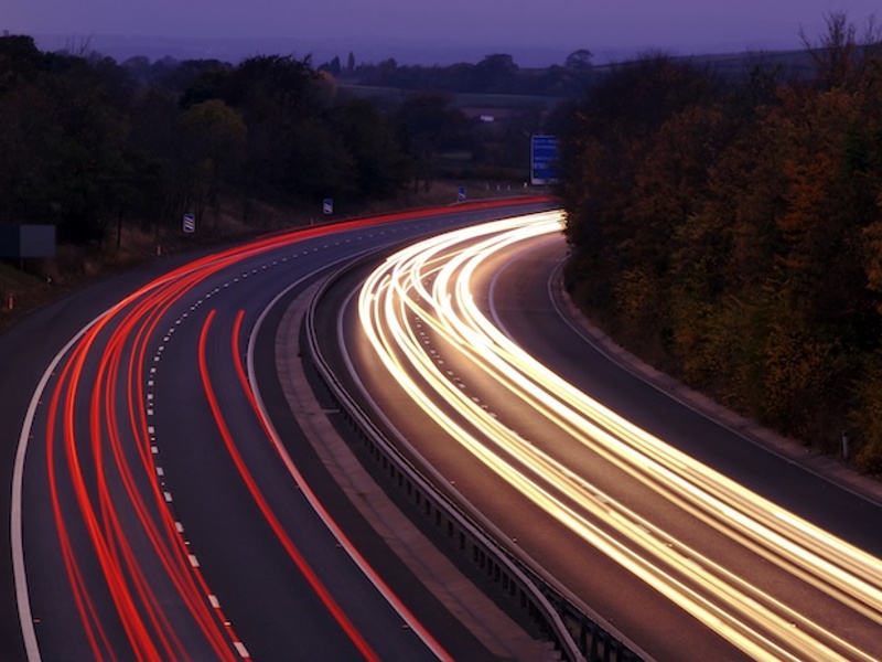 Highspeed image of a motorway 
