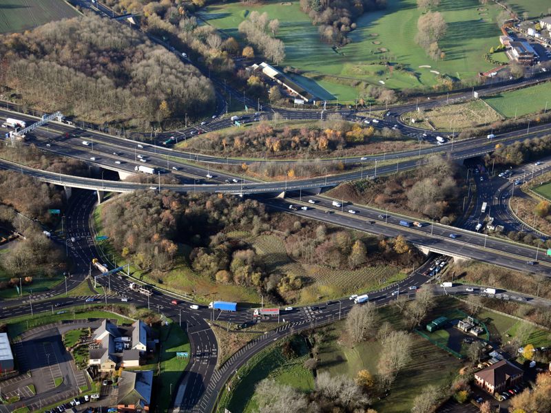 ariel image of a roundabout.