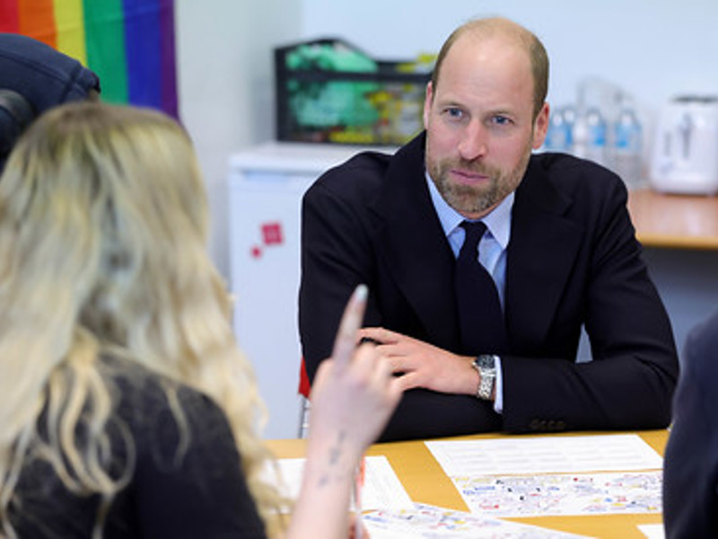 Picture of Prince William taking part in a table discussion in Aberdeen