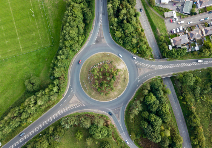 Suburban Roundabout