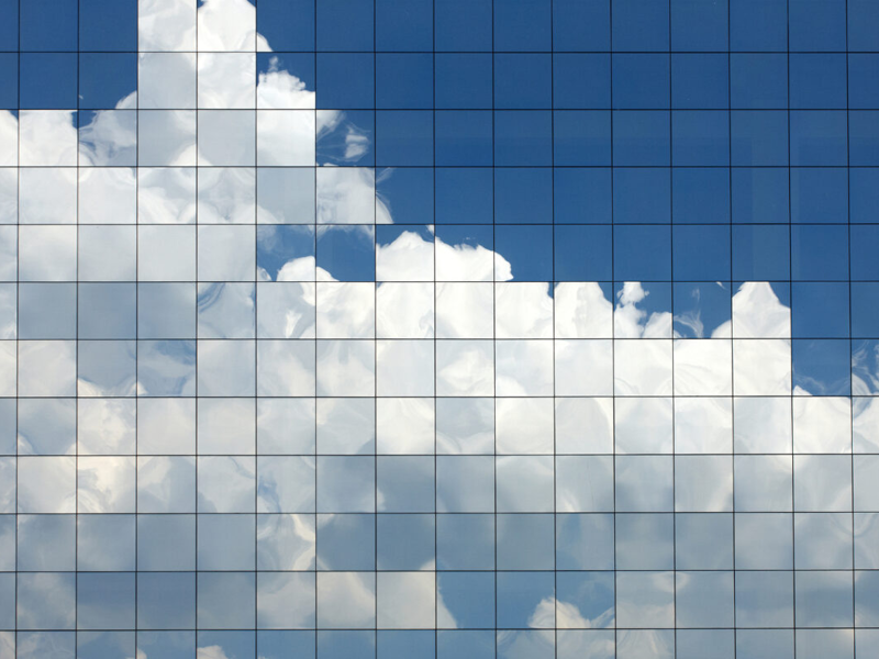 image of pixelated clouds