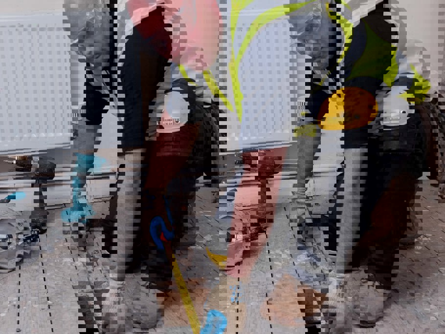 Image of service family housing upgrades being performed