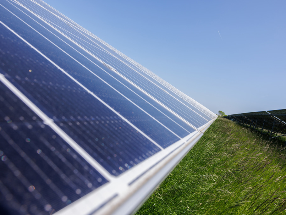 image of a solar panel up close