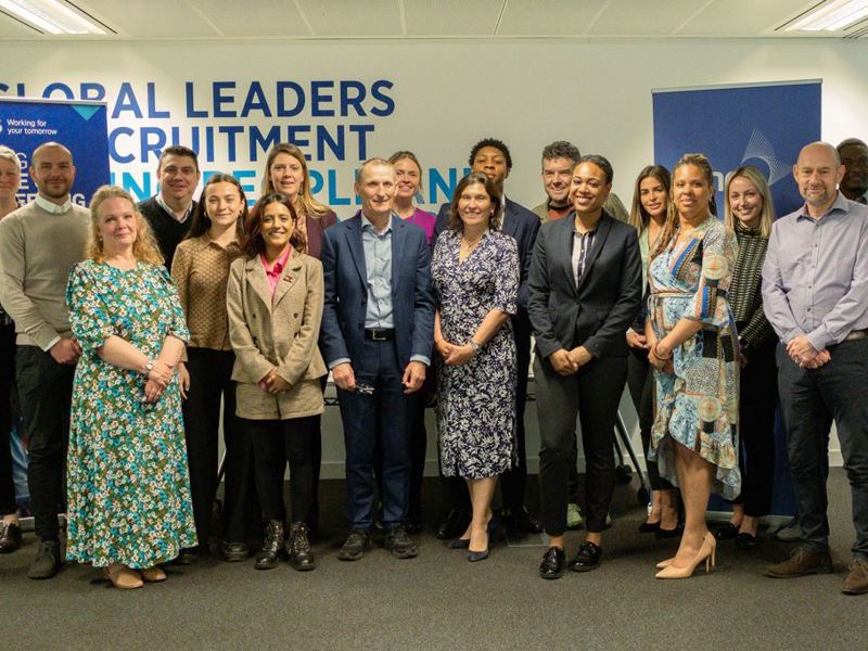 Image of Amey employees at a recruitment event.