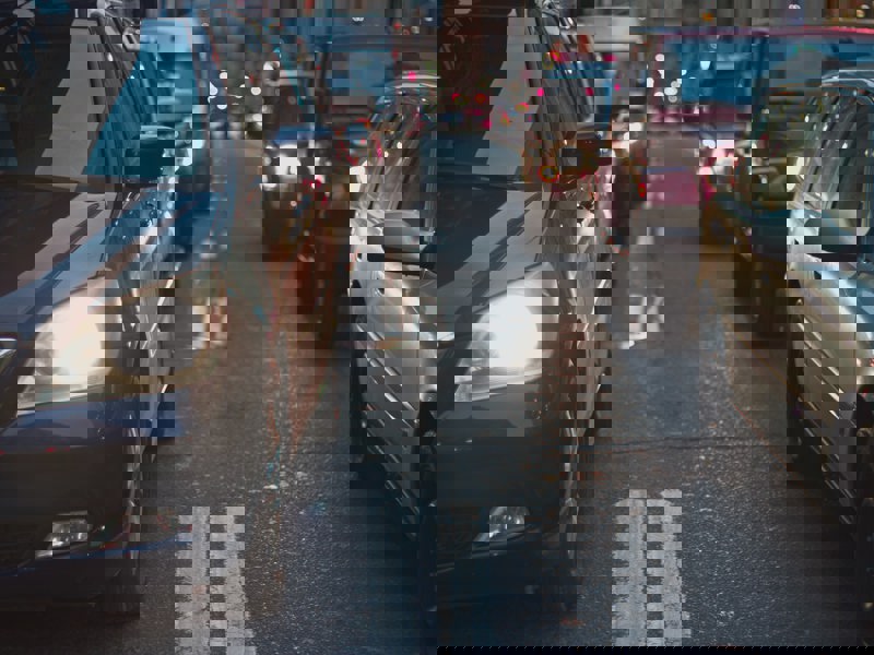 Image of stand still traffic.