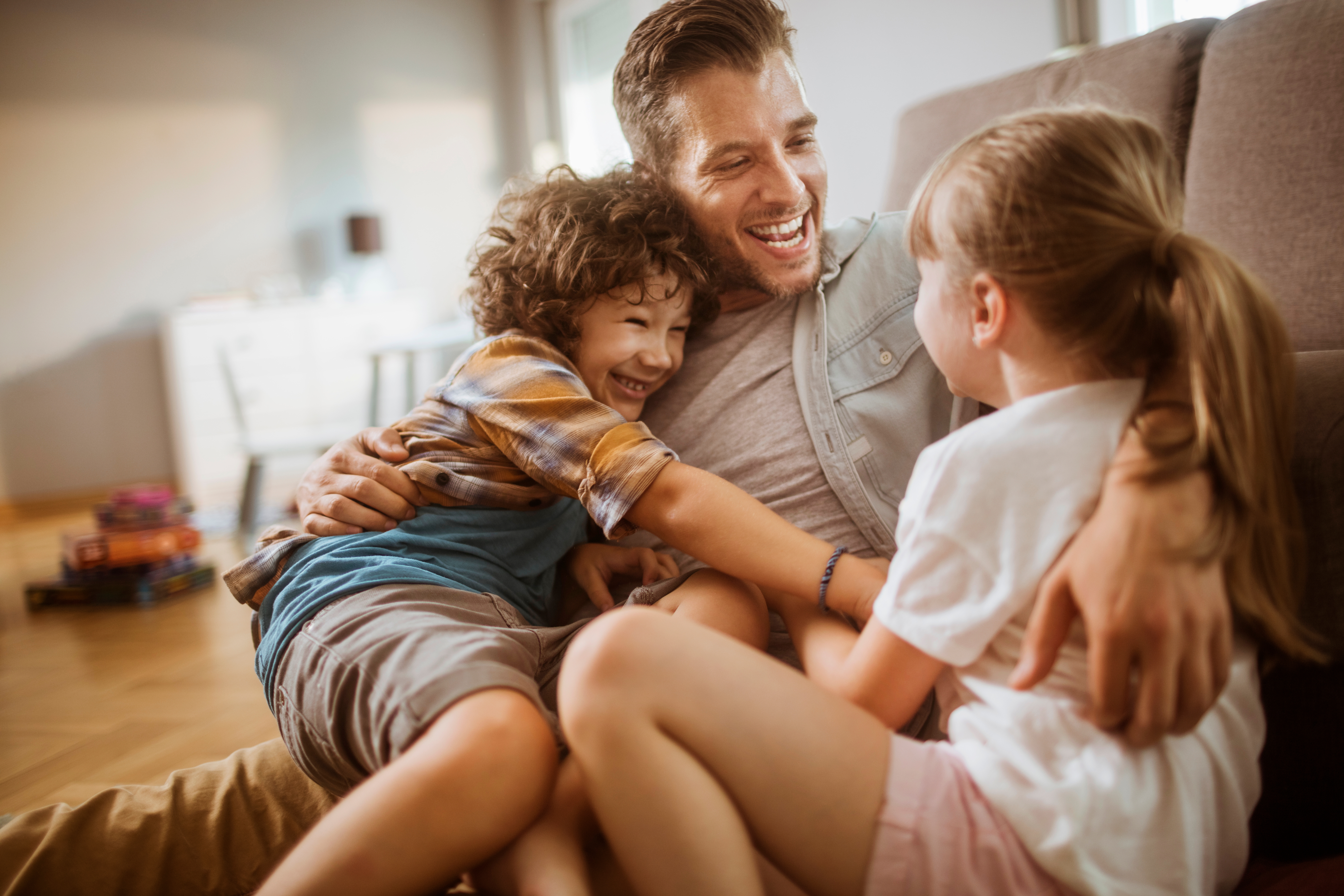 Image of family on sofa