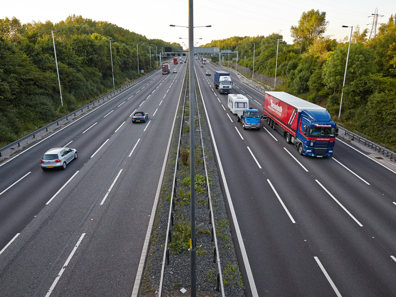 vehicles on a motorway