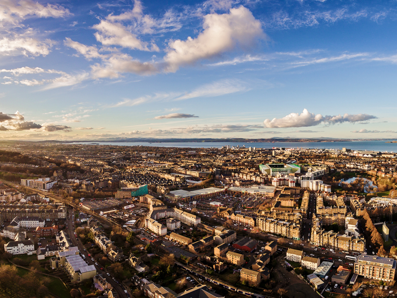 Ariel city scape image