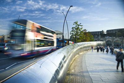 A road and pathway in Sheffield