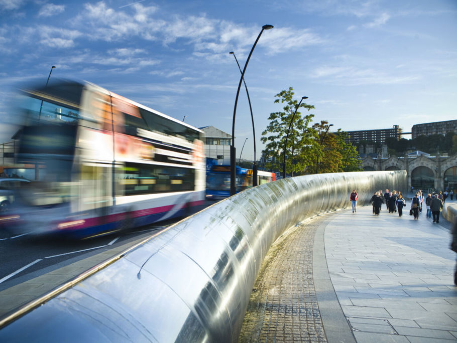 A road and pathway in Sheffield
