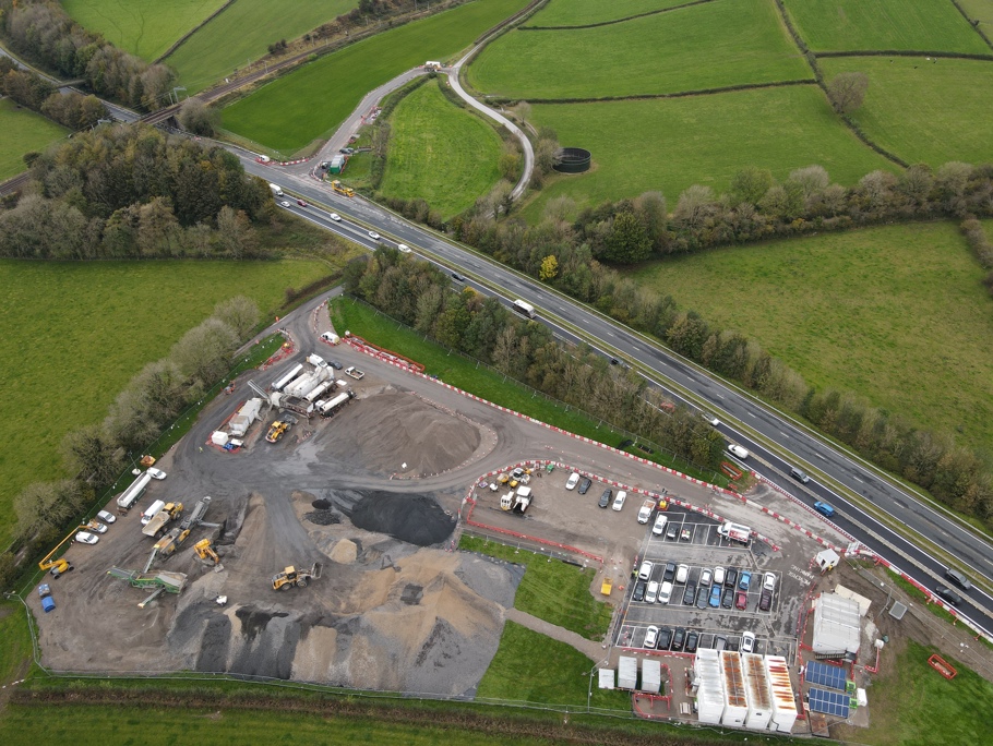 Ariel image of a construction site