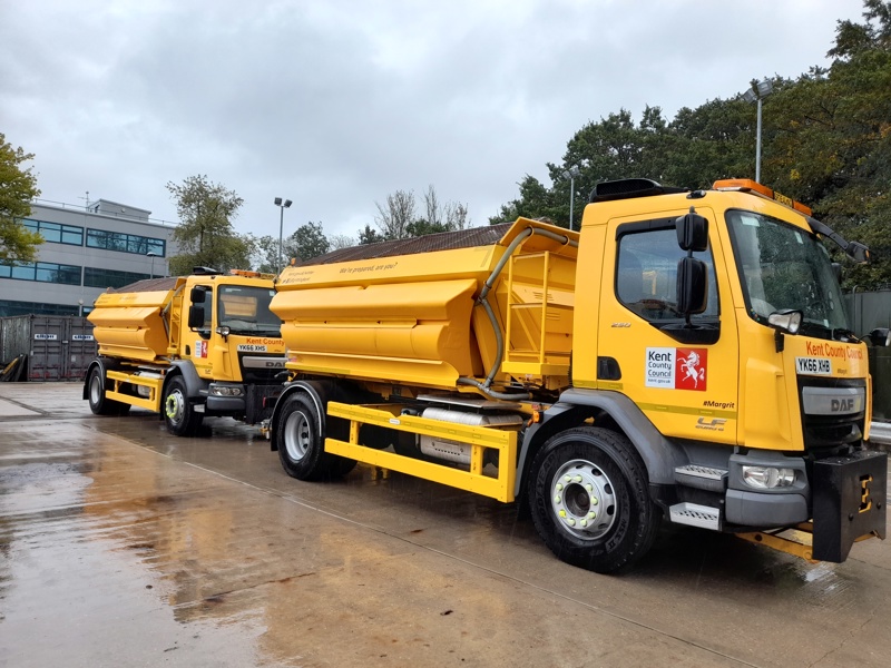Amey Kent gritter vehicles. 