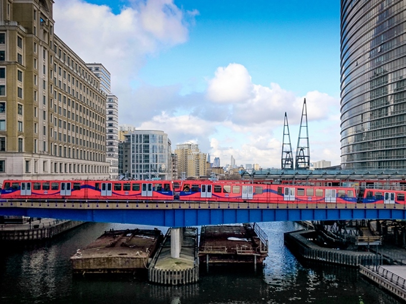 Bridge over a river in the city.