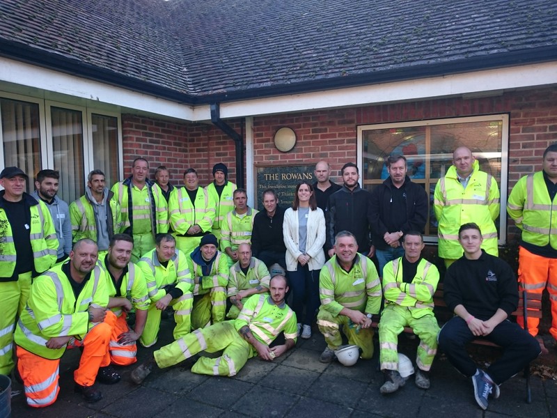the team from Amey and Wilson and Scott at the Rowans hospice