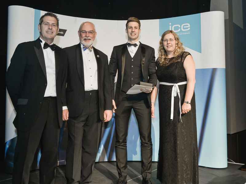 image of four people at the ICE awards.