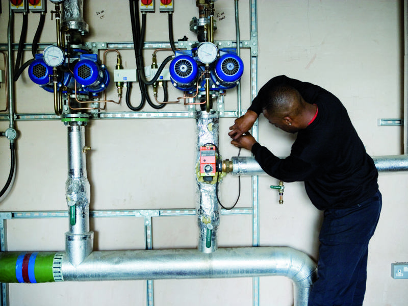 Engineer working on a site